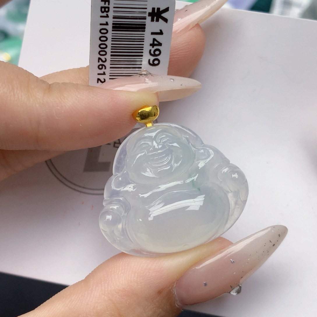 颈饰18K金镶嵌翡翠