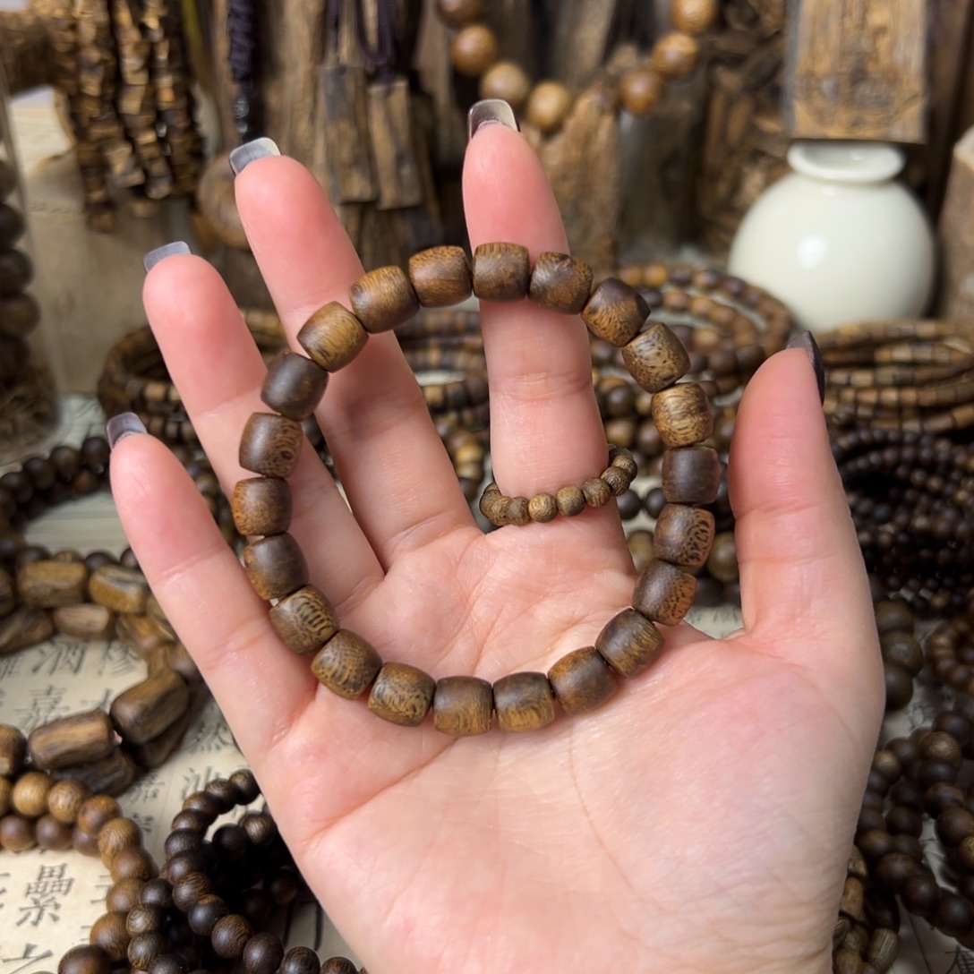 沉香沉香碎屑鼓珠7克多样性发一个