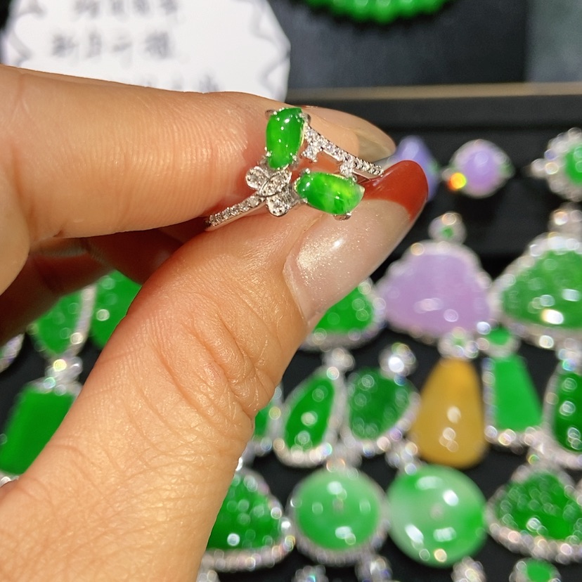 【闪购商品】翡翠戒指未镶嵌天然翡翠