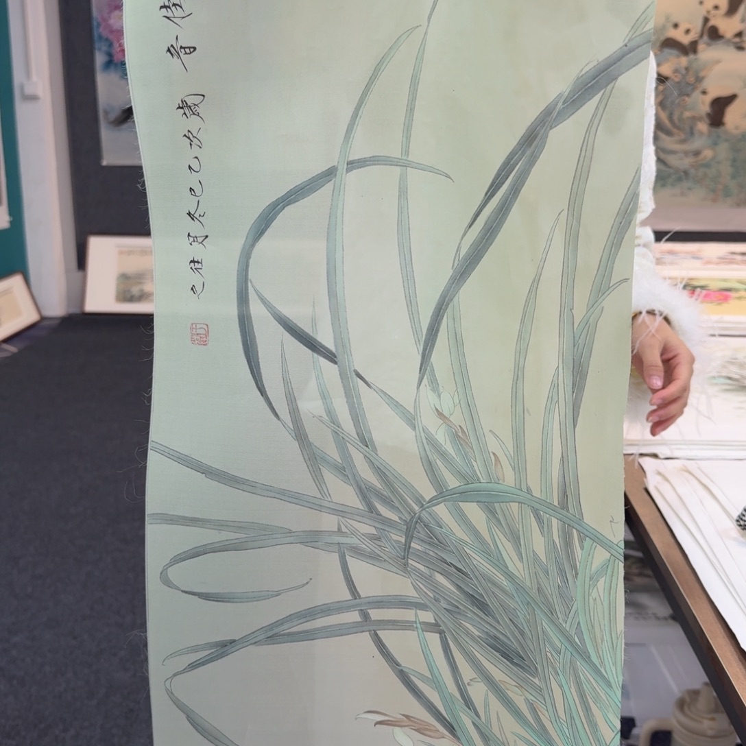 国画国画作品纯手绘山水花鸟成品框