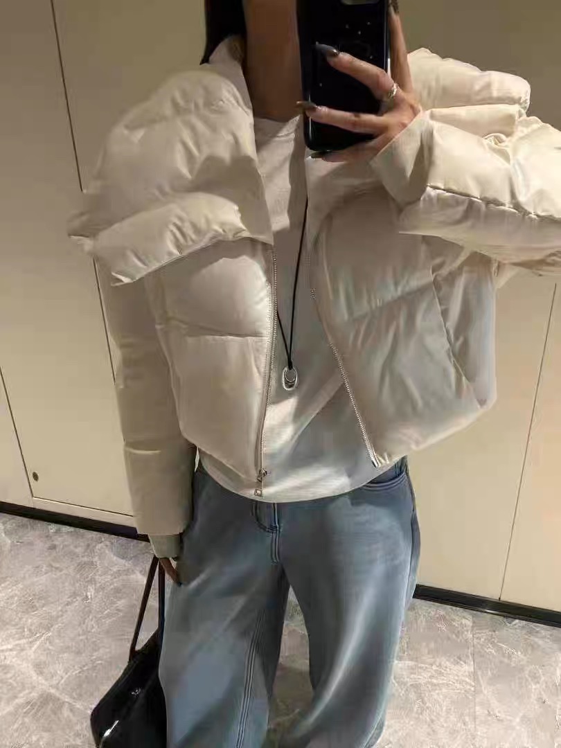 【现货大翻领】90绒冬季设计款小众特色羽绒服