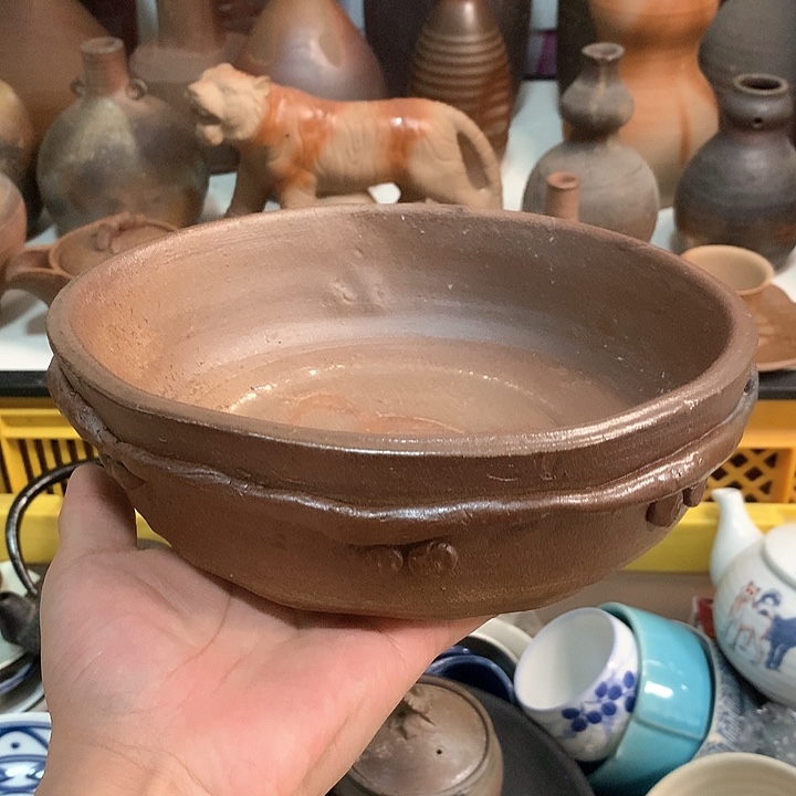 备前烧大碗一个备前