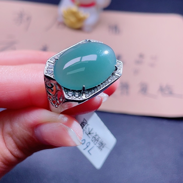 翡翠吊坠(不含链)银S925镶嵌
