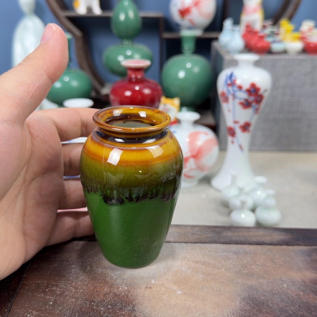 陶瓷手工小花器摆件