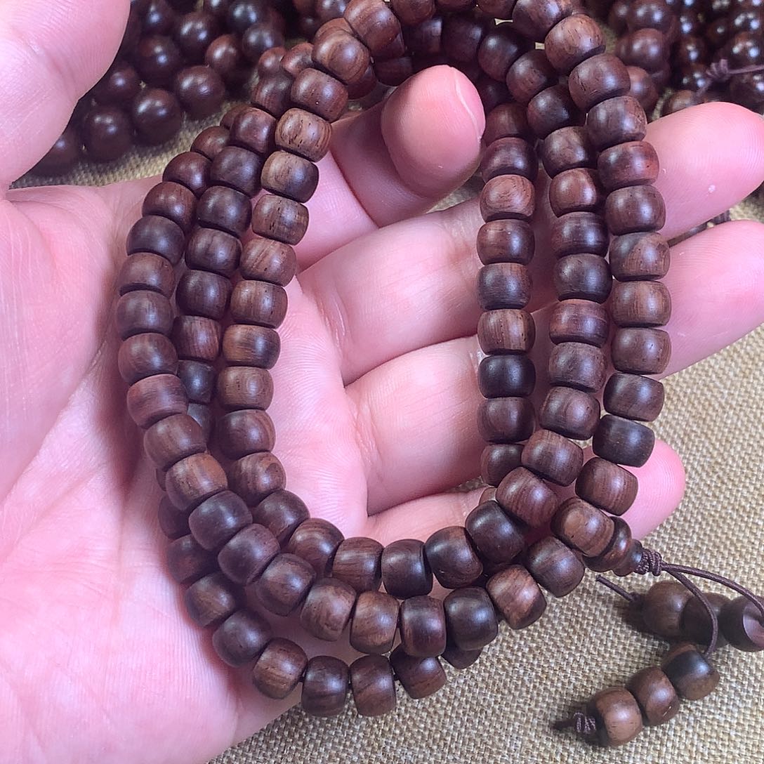 黄花梨/降香黄檀手串/手链海黄6*8*108无胶无腊