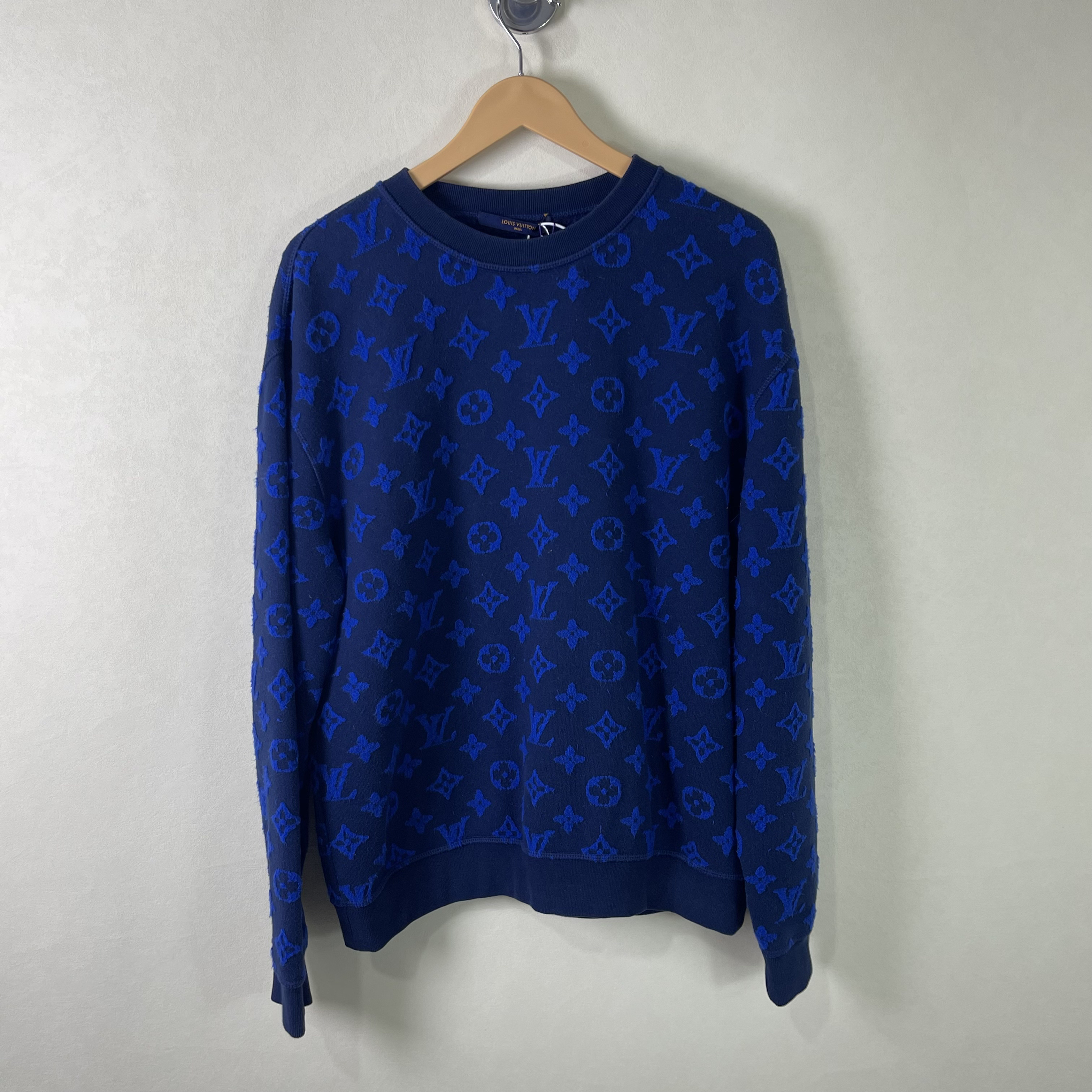 99新 LouisVuitton/路易威登 满印植绒卫衣/S码/#116