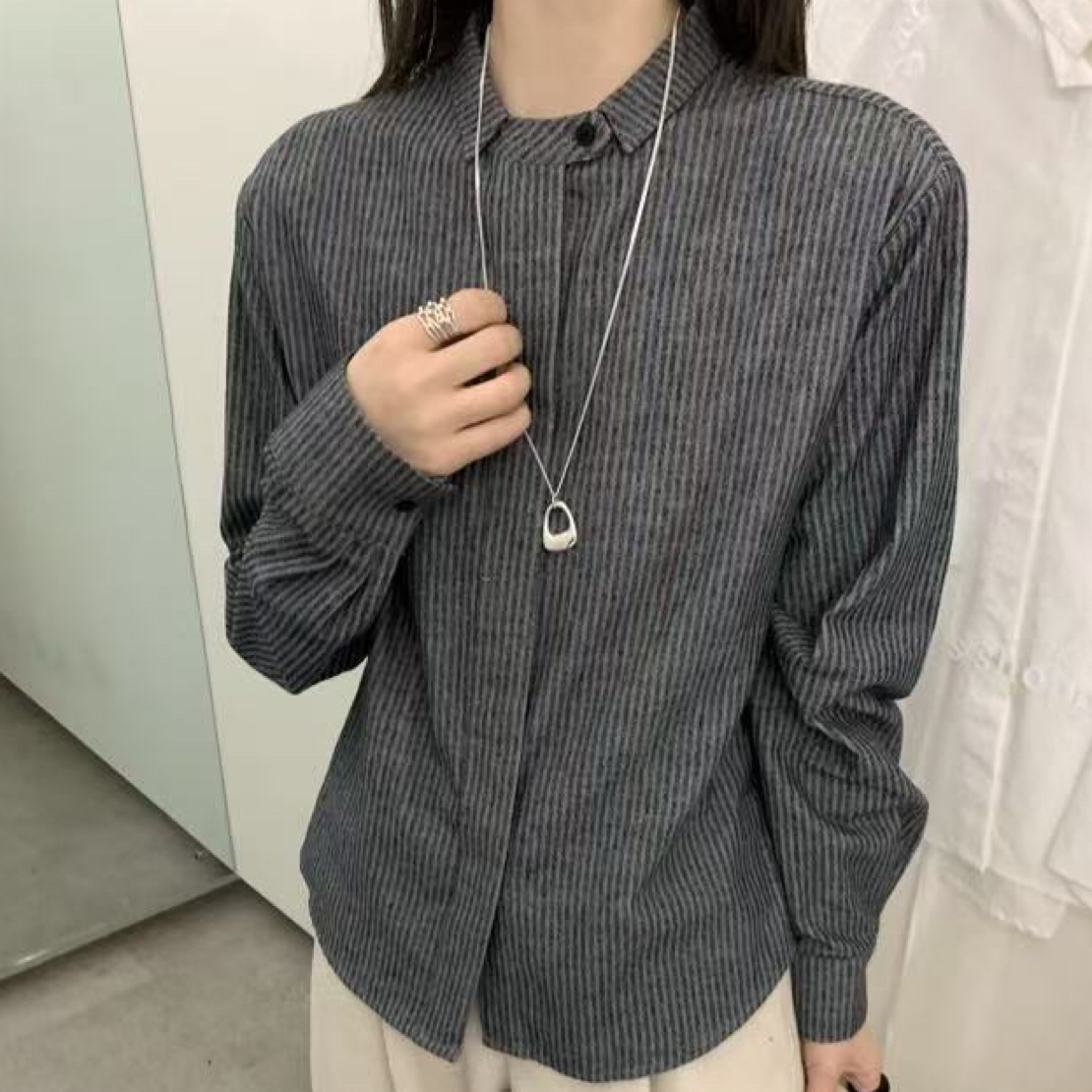 小领磨毛衬衣7216-2