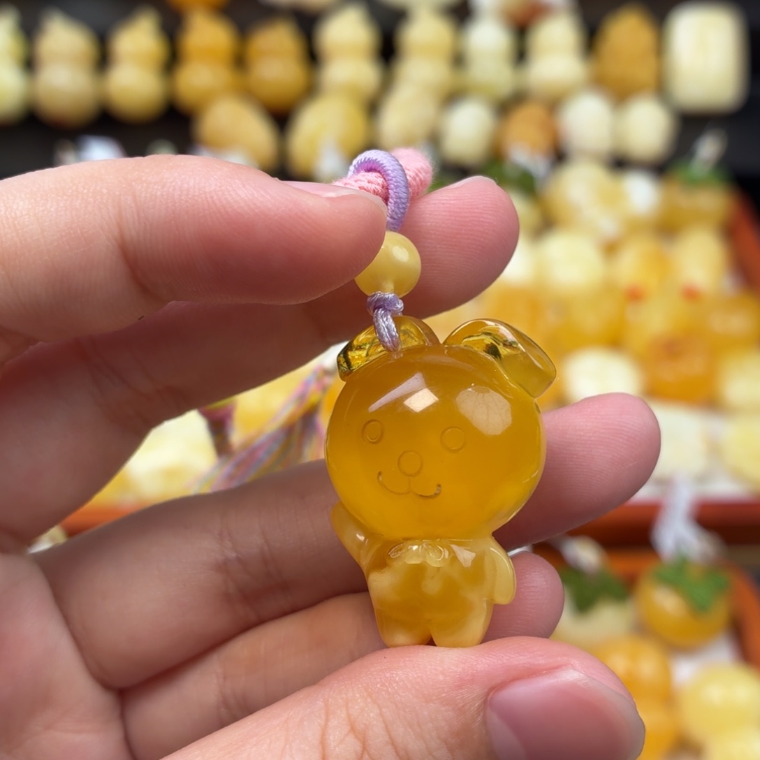 蜜蜡未镶嵌毛衣链蜜蜡