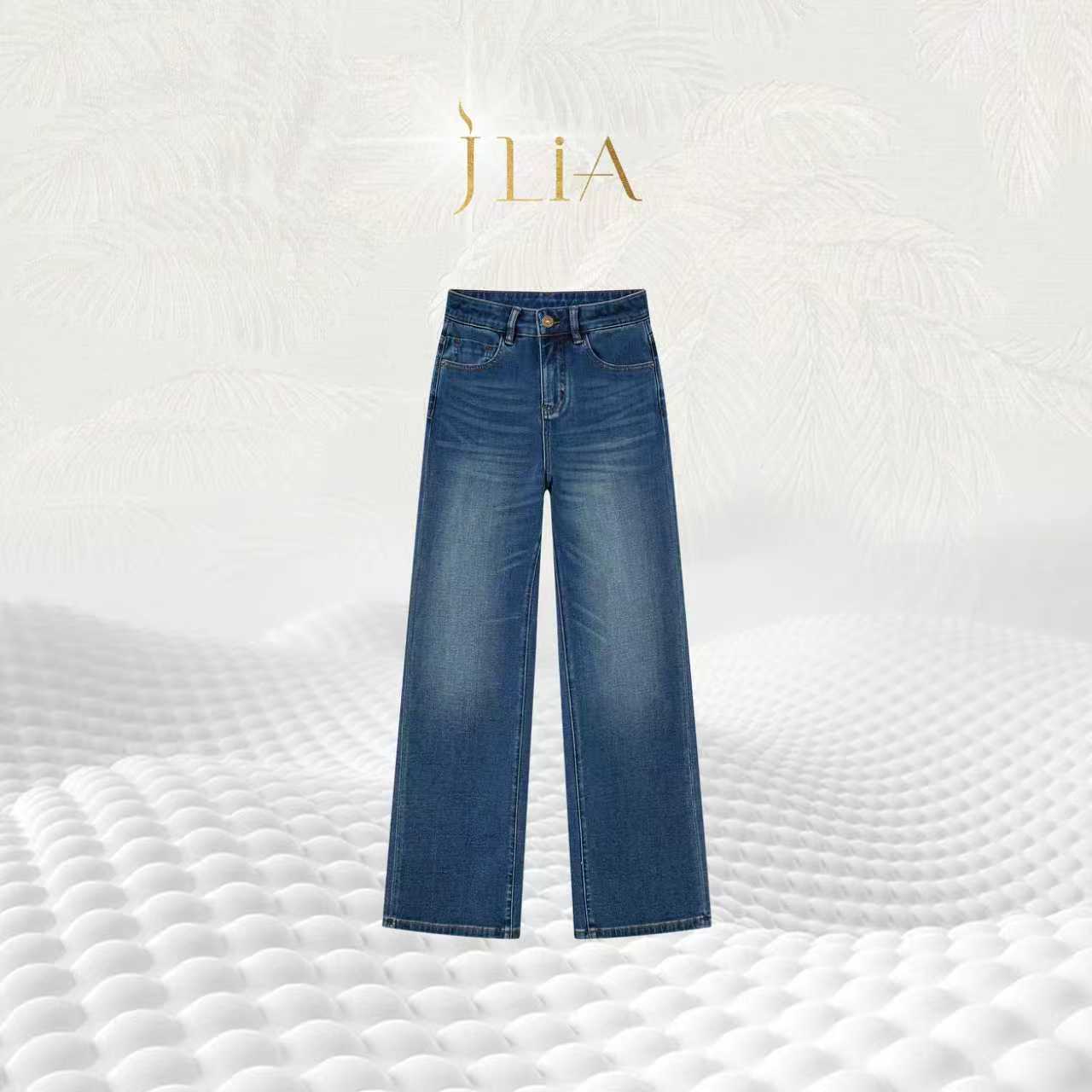 JLIA GOLD-8828【沧澜】品牌工厂四面弹 2025秋款直筒裤 女士牛仔裤