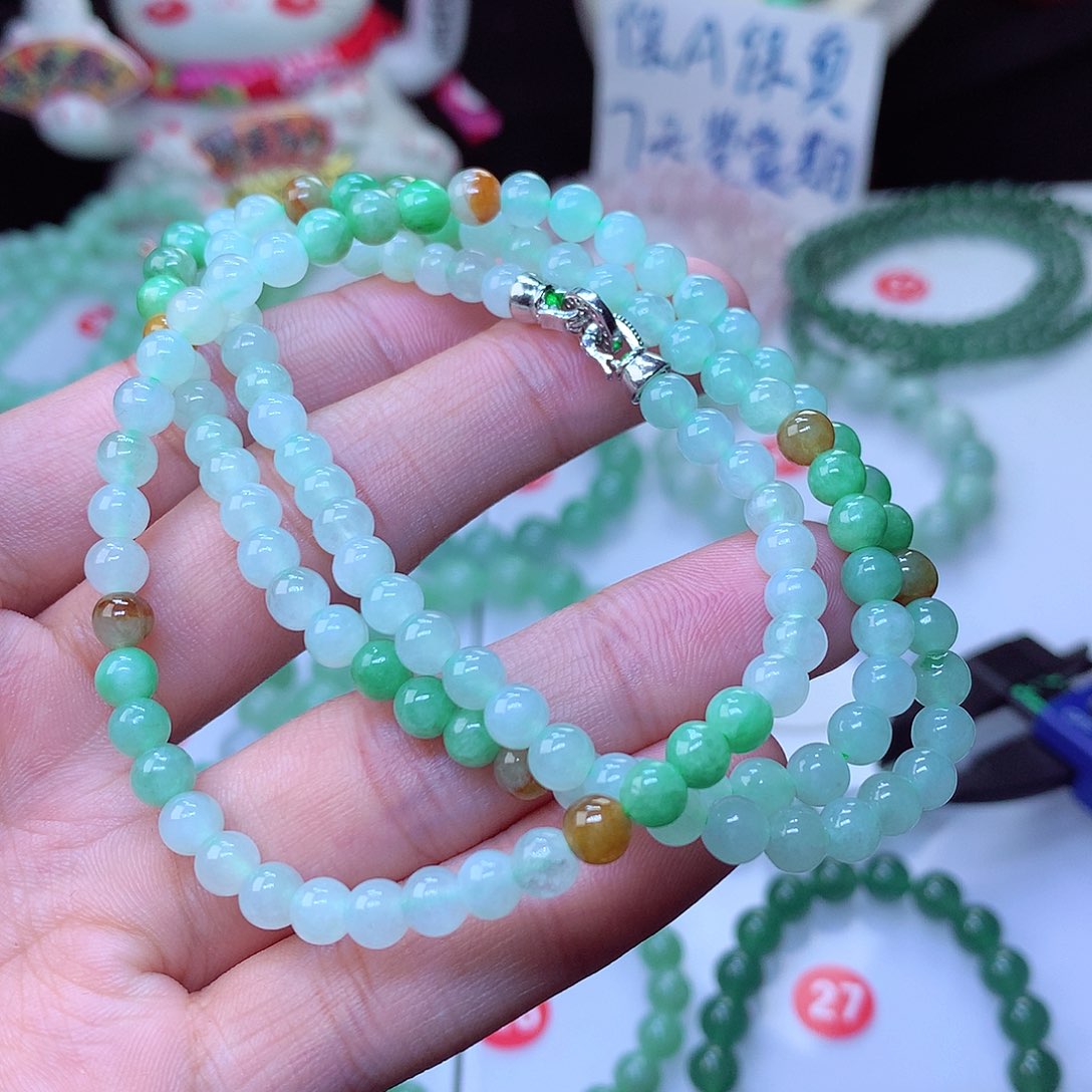 翡翠毛衣链未镶嵌