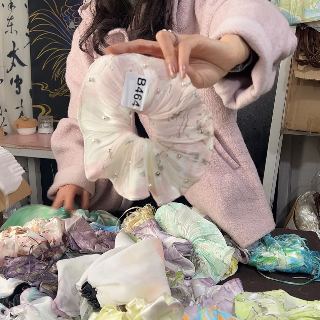 开***萝464百褶发圈不退不换