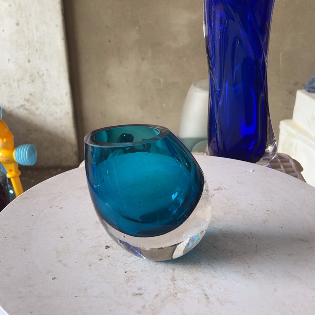 弘扬琉璃花器微瑕高度14