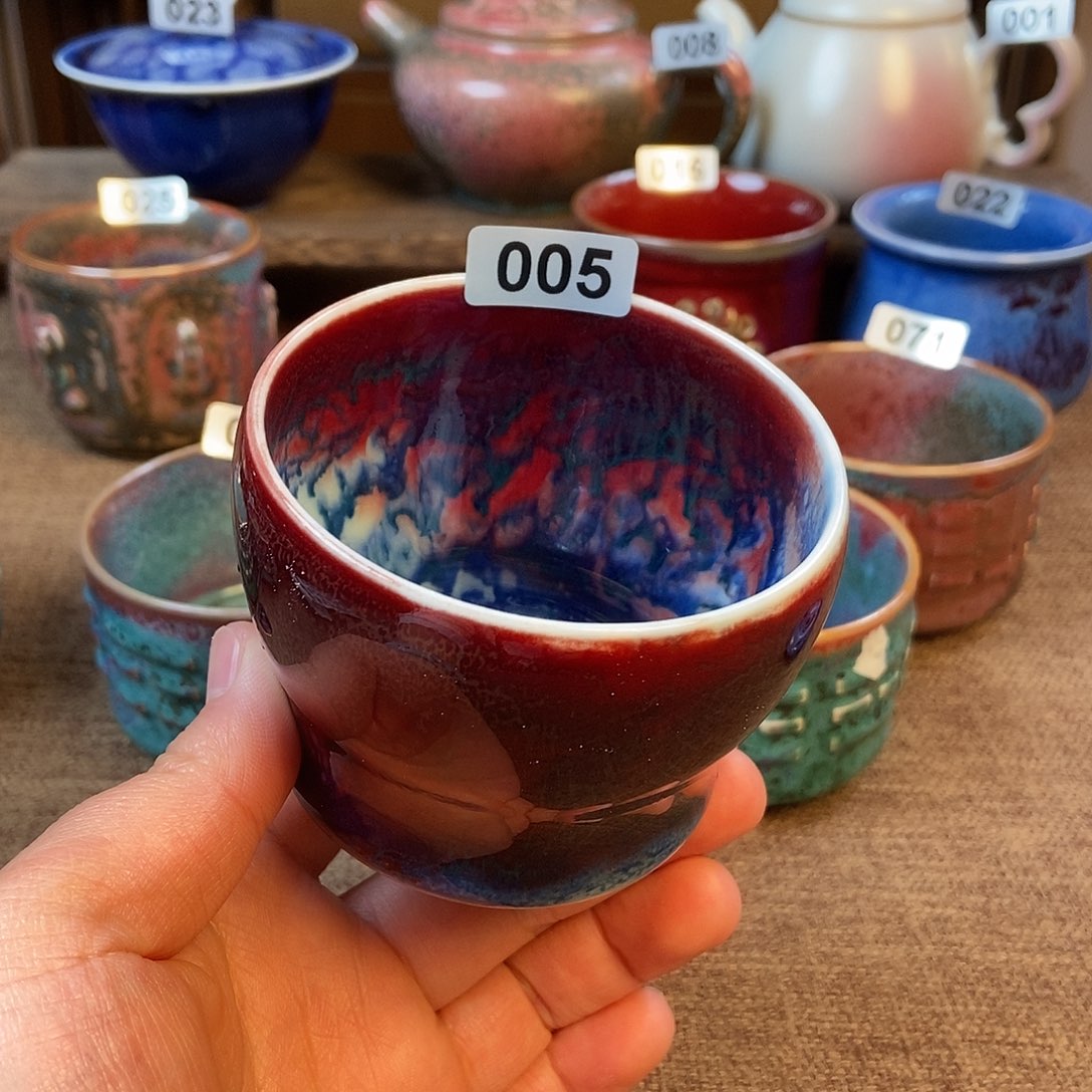 摆件乐*边钧瓷主人杯杯