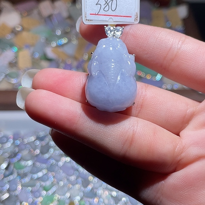 翡翠银S925镶嵌颈饰翡翠