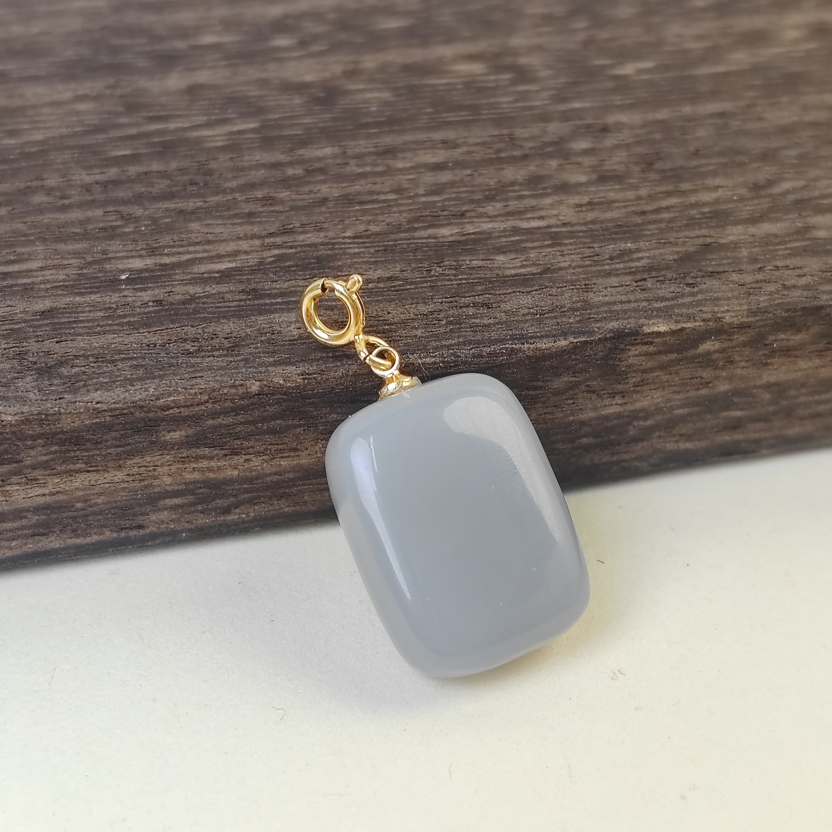 宠粉福利 和田玉烟紫无事牌吊坠（微瑕，多样性发其一）