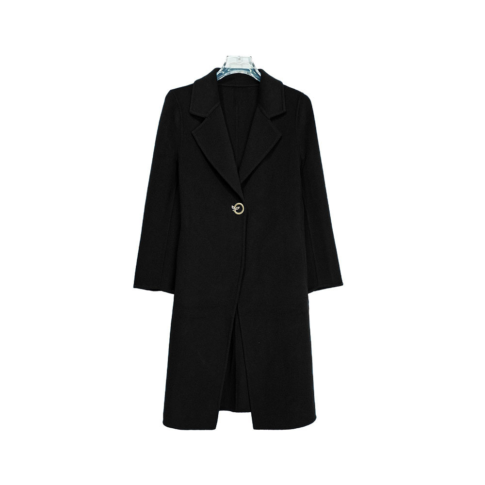 A21671【新款】独特设计感翻领金属扣气质外套大衣3D