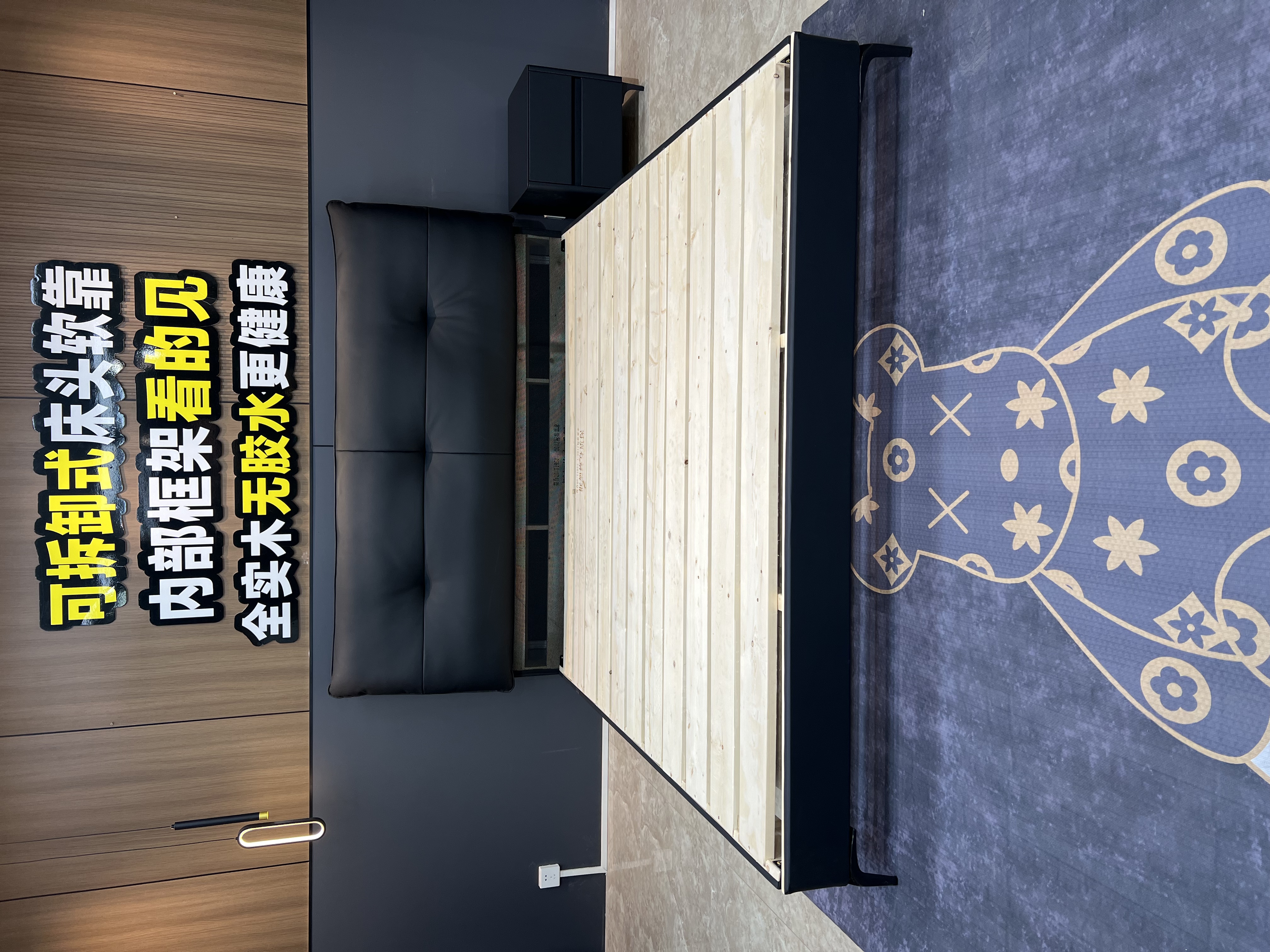 可拆式全实木软床主卧大床双人床头层牛皮一米八床家用卧室婚床