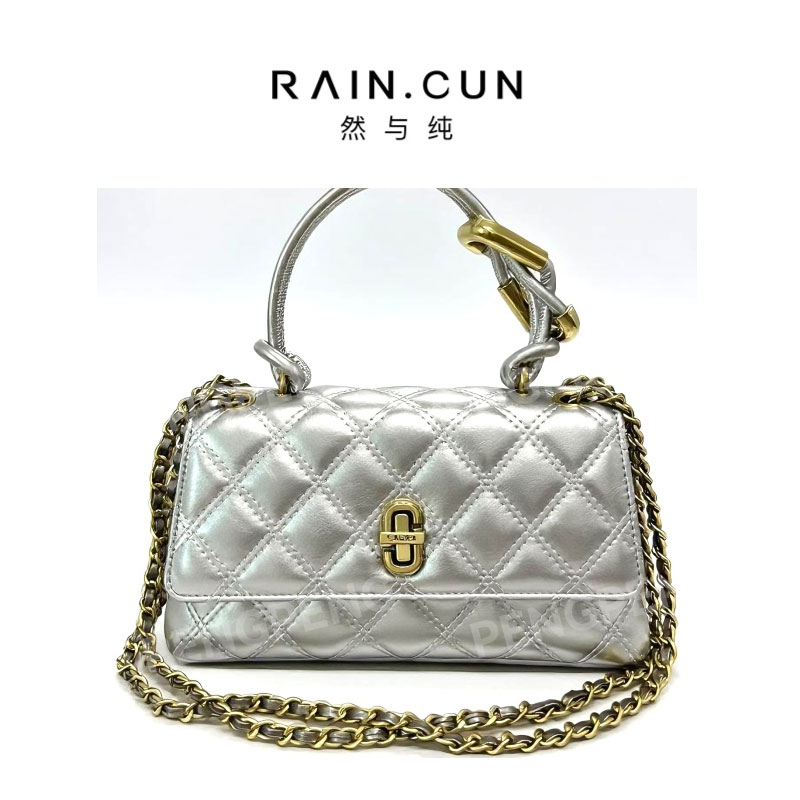 RAIN.CUN SD-50159-古银 轻奢女士时尚通勤小众百搭斜挎包包