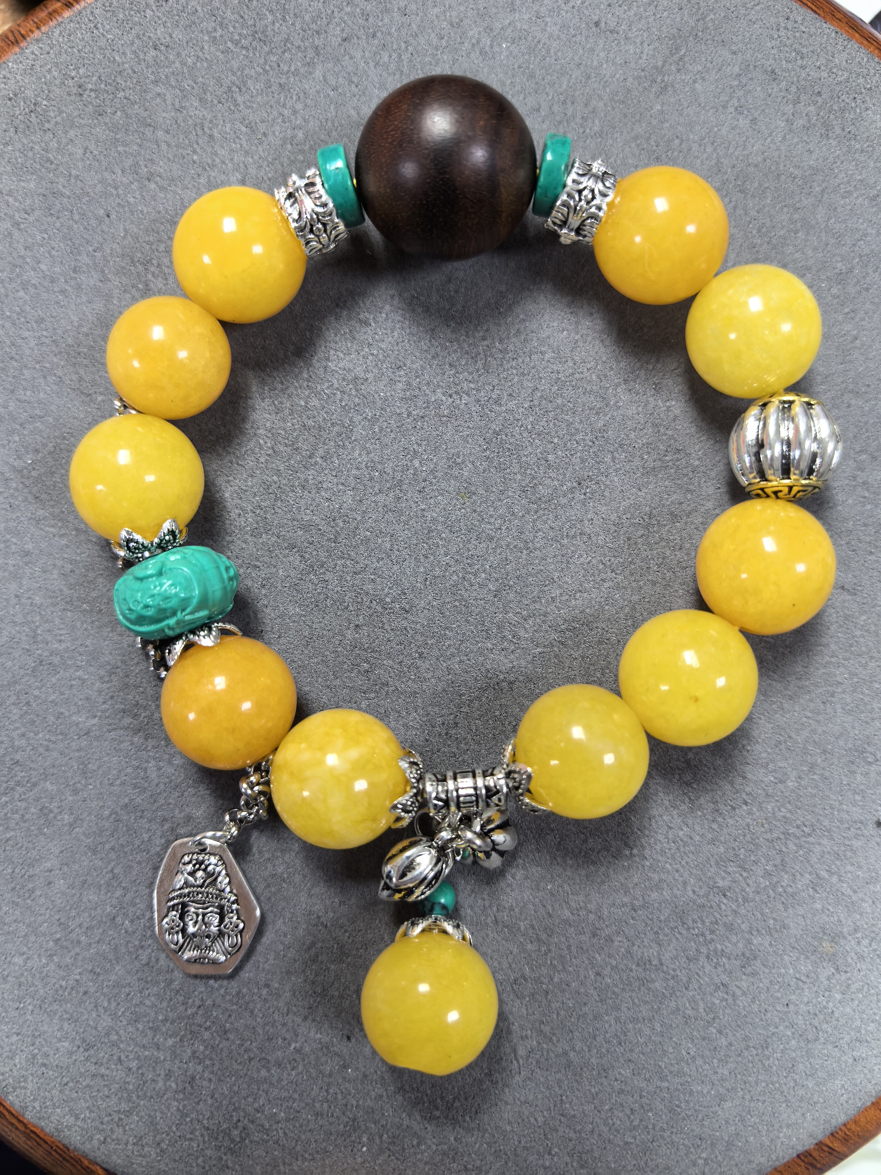 237号卡14mm黄色设计款手串