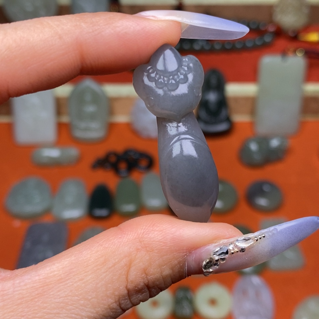 和田玉颈饰未镶嵌穿绳需备注