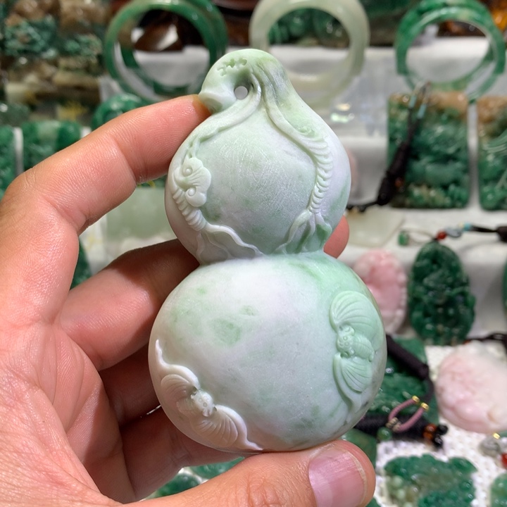 【闪购商品】独山玉葫芦手把未镶嵌～*