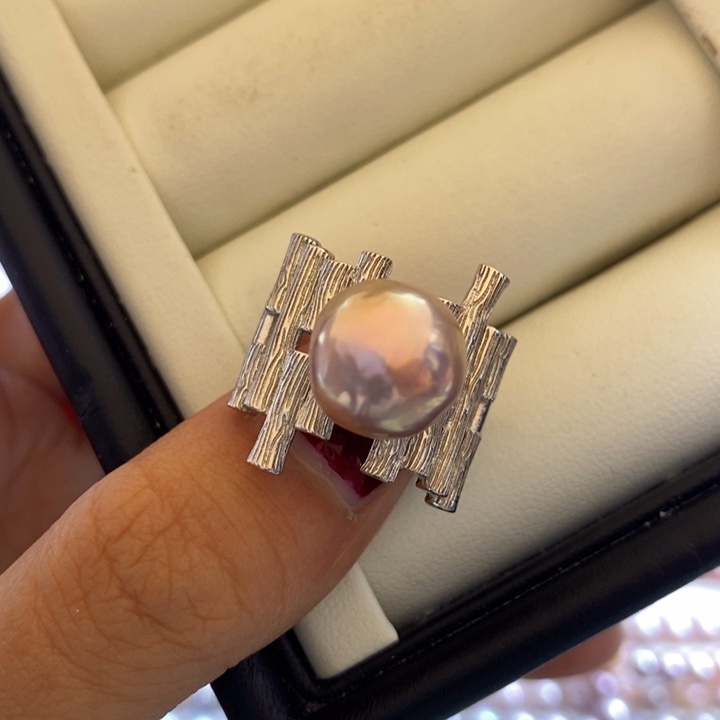 淡水珍珠项链银S925镶嵌