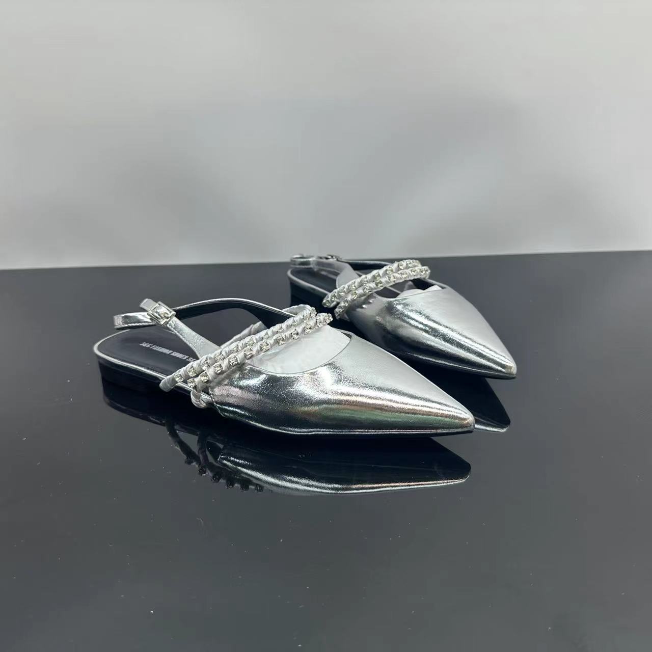 夏季新款低跟鞋后绊带舒适粗跟包头半拖凉鞋女X 检 8708-53