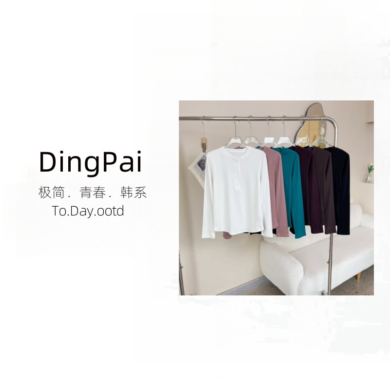 DINGPAI-[气质繁式]2025秋季新款时尚配色百搭休闲T恤CB-6356
