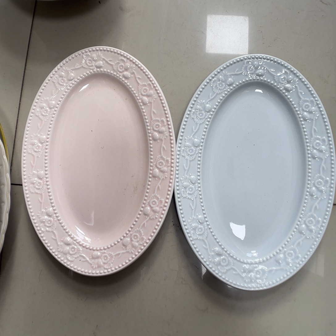 瓷片瑕疵特价陶瓷鱼盘