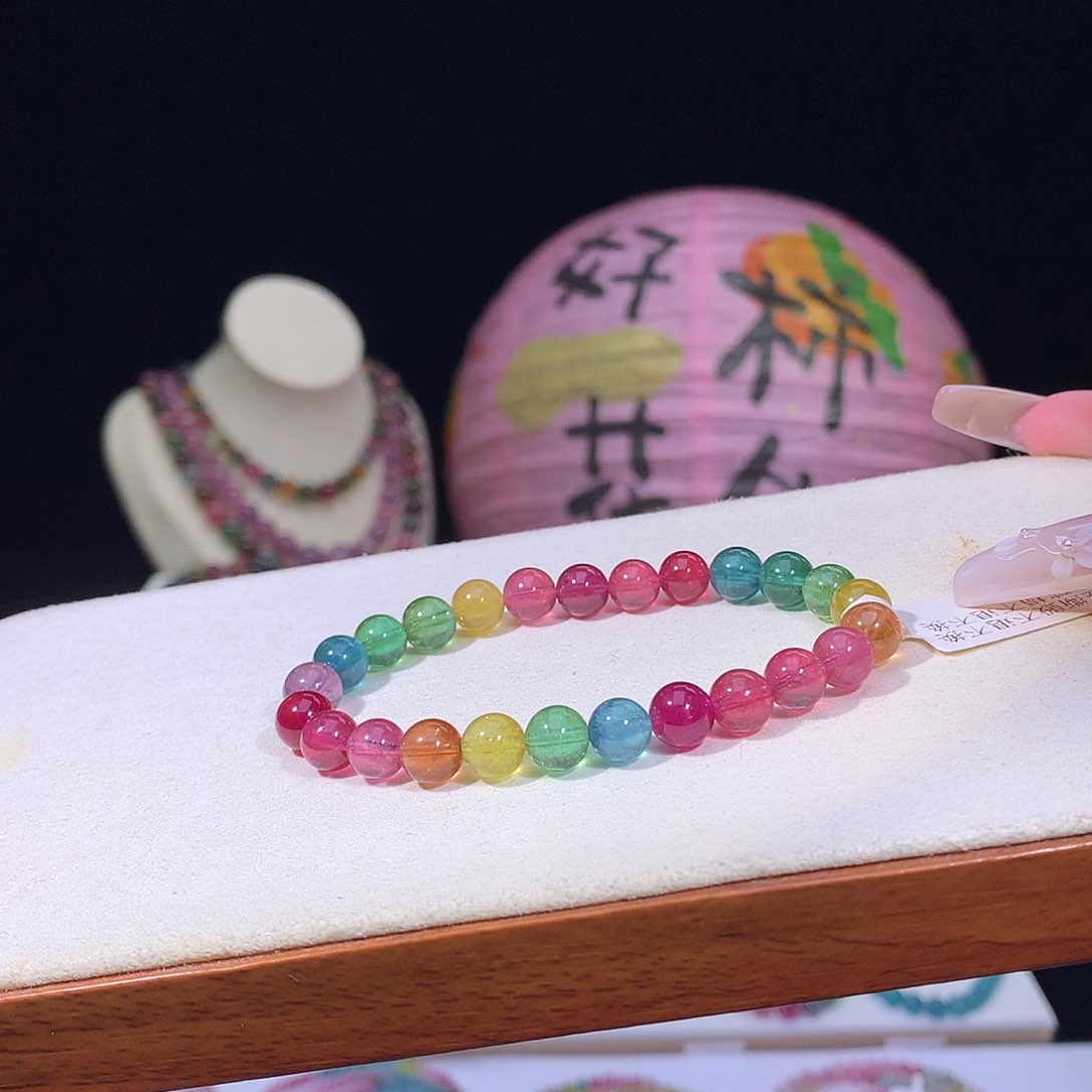 碧玺手链合金碧玺