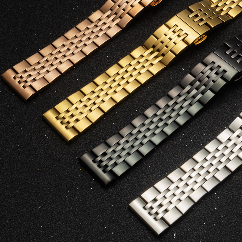 不锈钢带米兰带平口弧口双按蝴蝶扣男女适用具体以直播间展示为准