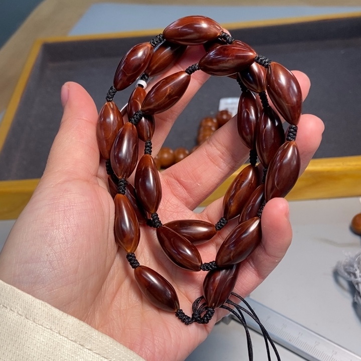 橄榄核手串/手链紫皮长串