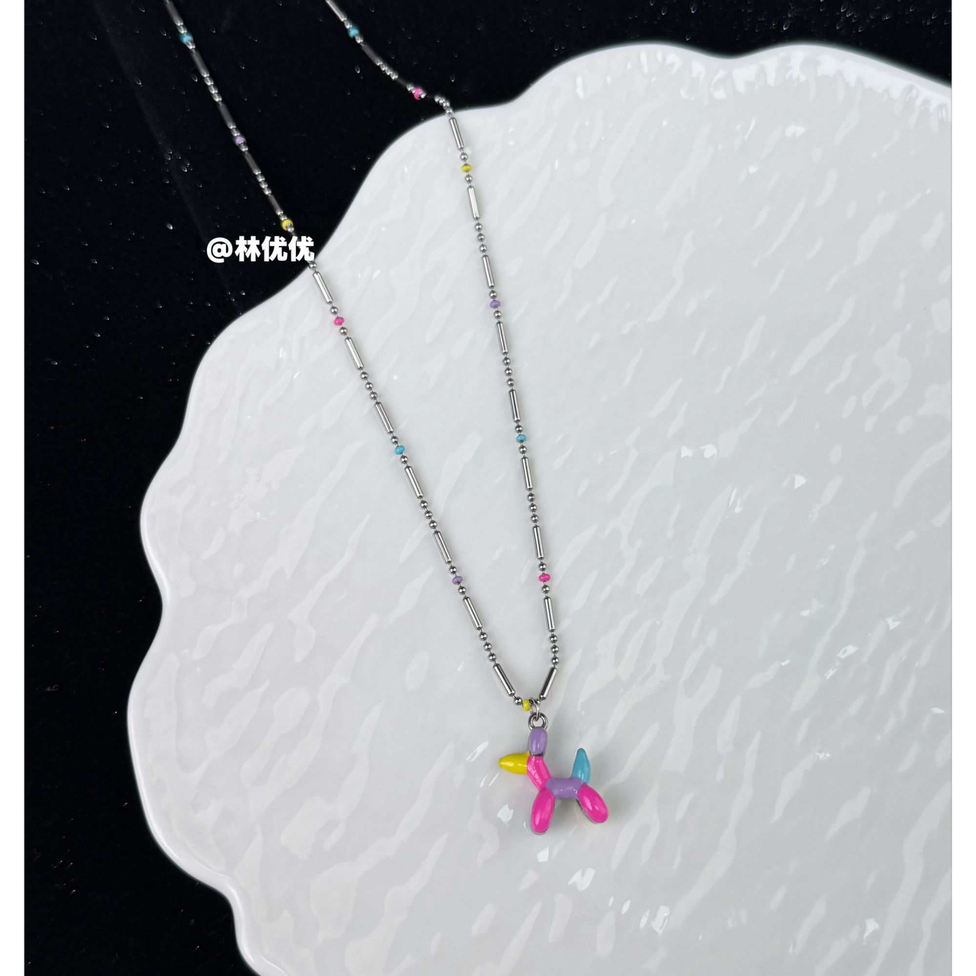 钛钢吊坠 【林优优】精致百搭设计款时尚小众轻奢高级感项链吊坠x04