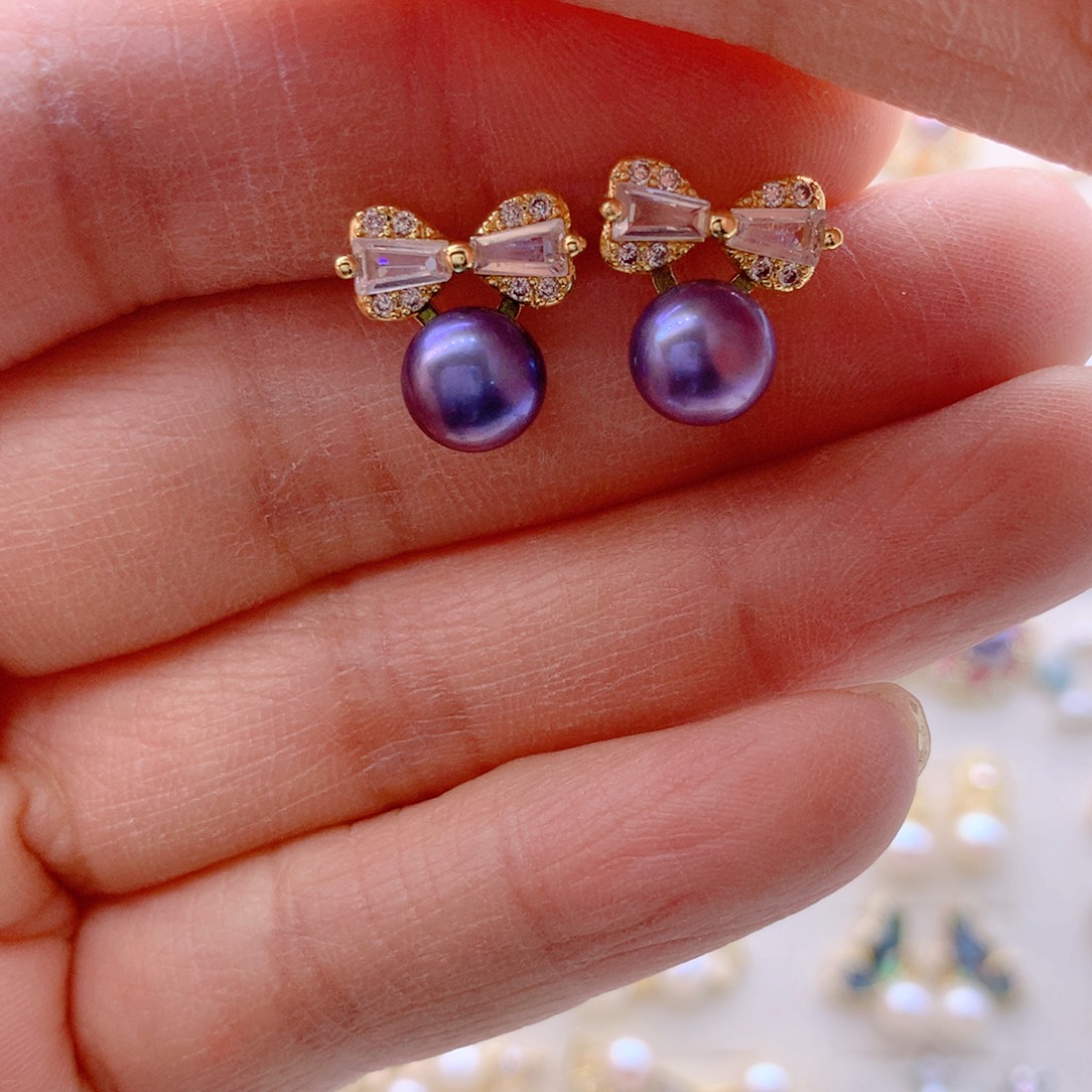 耳饰合金淡水珍珠