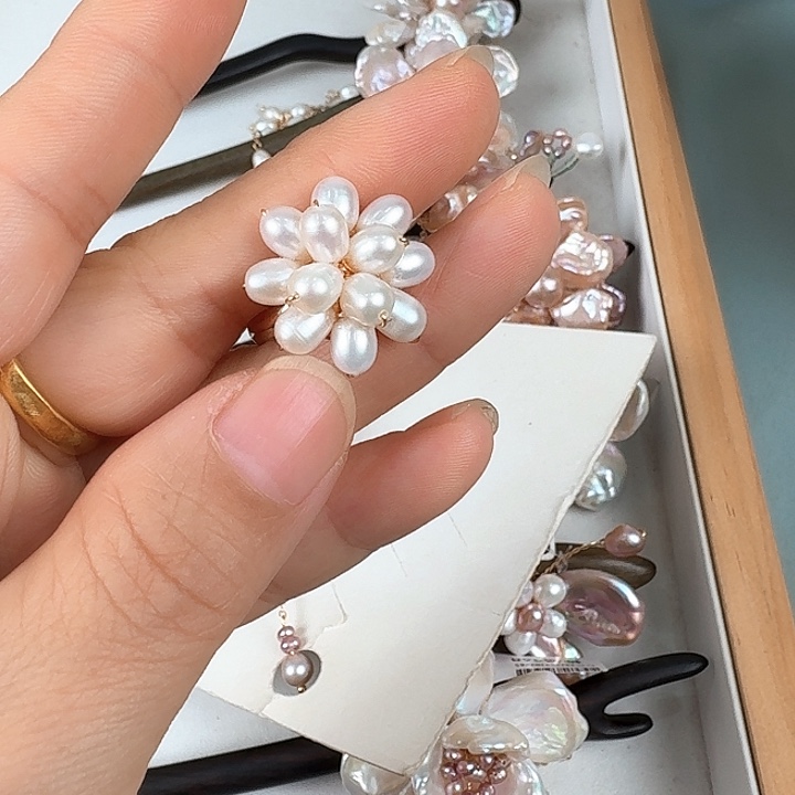 四***…淡水珍珠发饰未镶嵌