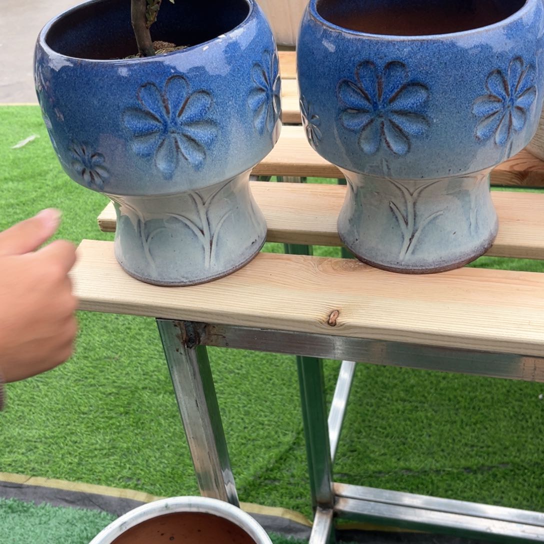 红陶杨杨花盆0215-1030