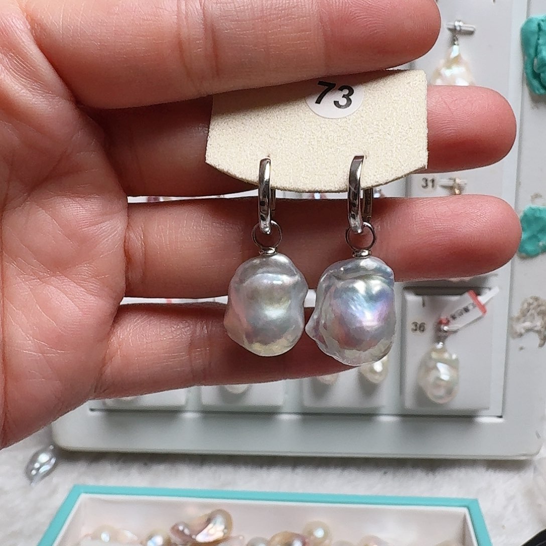 淡水珍珠颈饰银S925镶嵌竹*