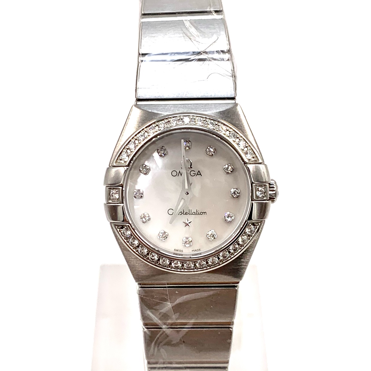 99新 Omega/欧米茄 星座/原镶钻/石英/表径24mm/女表