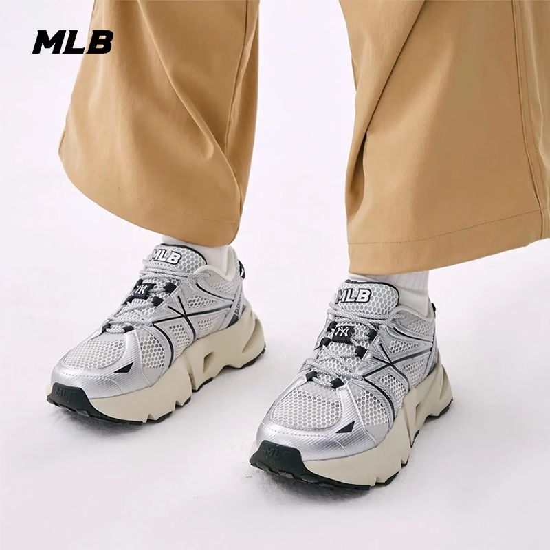 MLB男鞋女鞋2025春夏增高赛博老爹鞋低帮运动厚底休闲鞋专柜正品