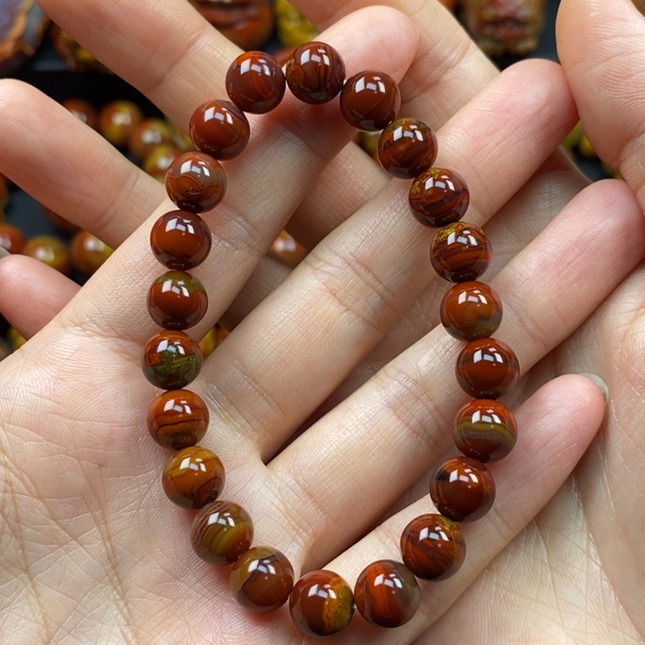 玛瑙/玉髓未镶嵌手串战国红手串