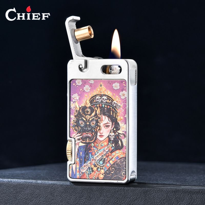 扎基拉姆创意超薄扁火二代防风耐用便携式打火机送男士礼品