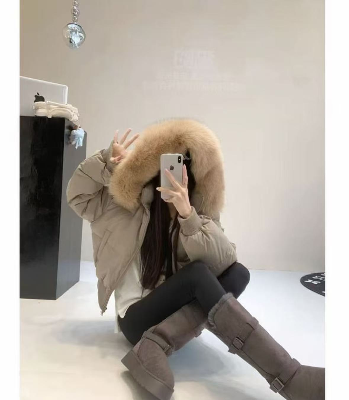 2025年冬季新款小个羽绒服女子面包服加厚外套90白鸭绒爆款收腰短