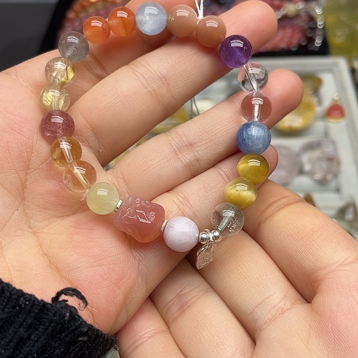 发晶手链银S925镶嵌定制