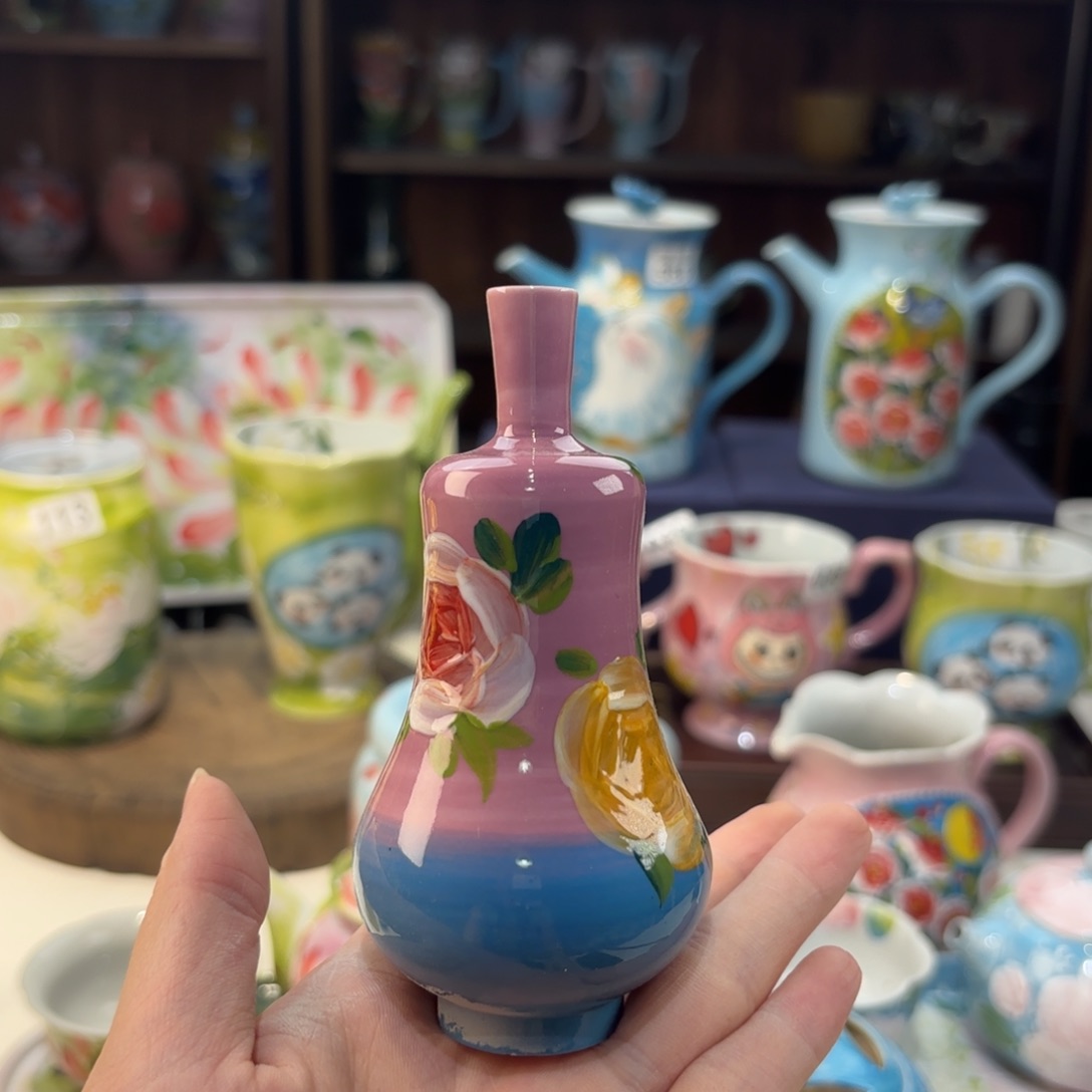 景德镇手绘高温釉下彩陶瓷茶具