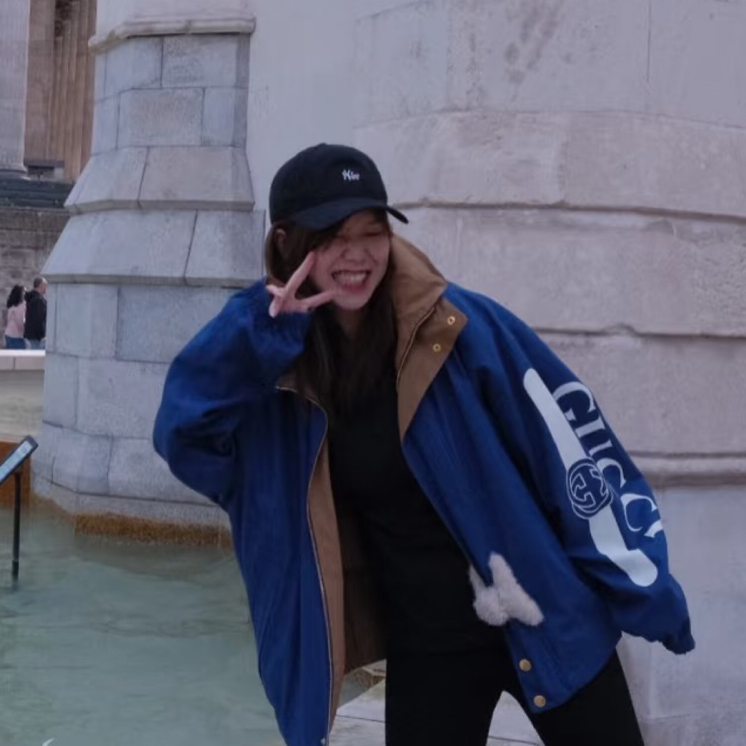 未使用 GUCCI/古驰 克莱因蓝双面穿连帽冲锋夹克外套/46码/k51805