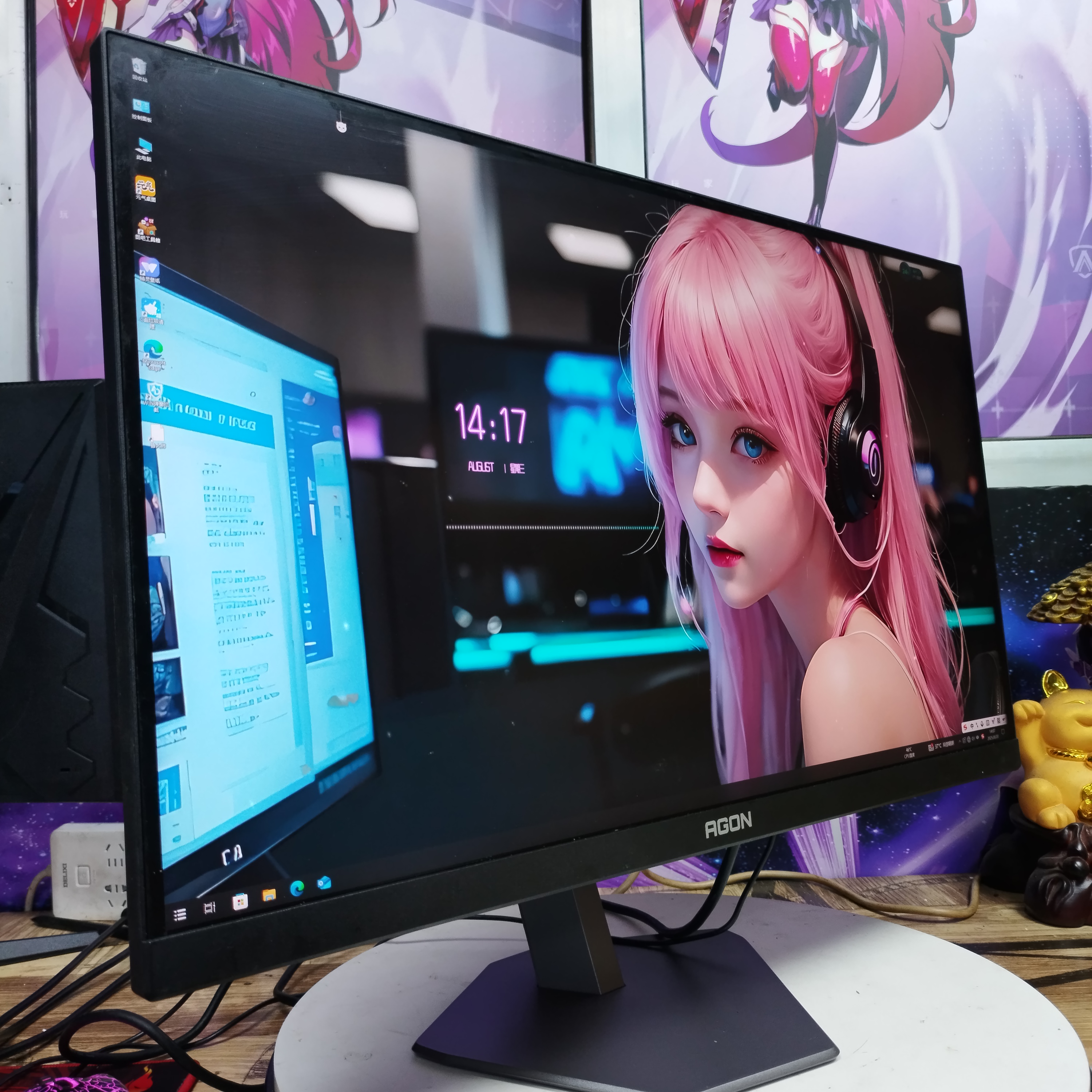 99新 AOC 99新Aoc爱攻6代27寸直面4k160hz高端游戏电竞显示器