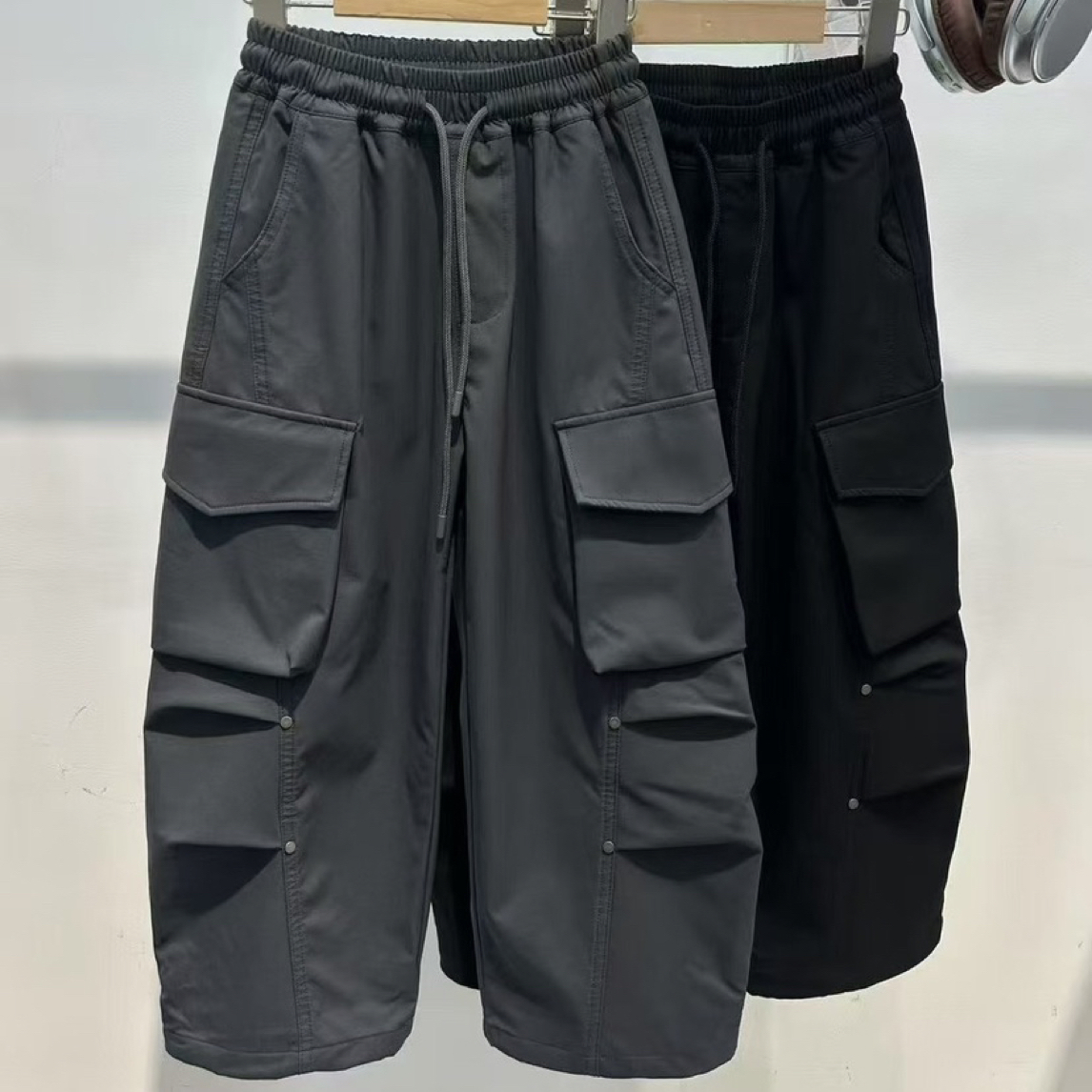 6223秋季童装短裤儿童男女中大童休闲工装裤叶子裤子男童宽松百搭