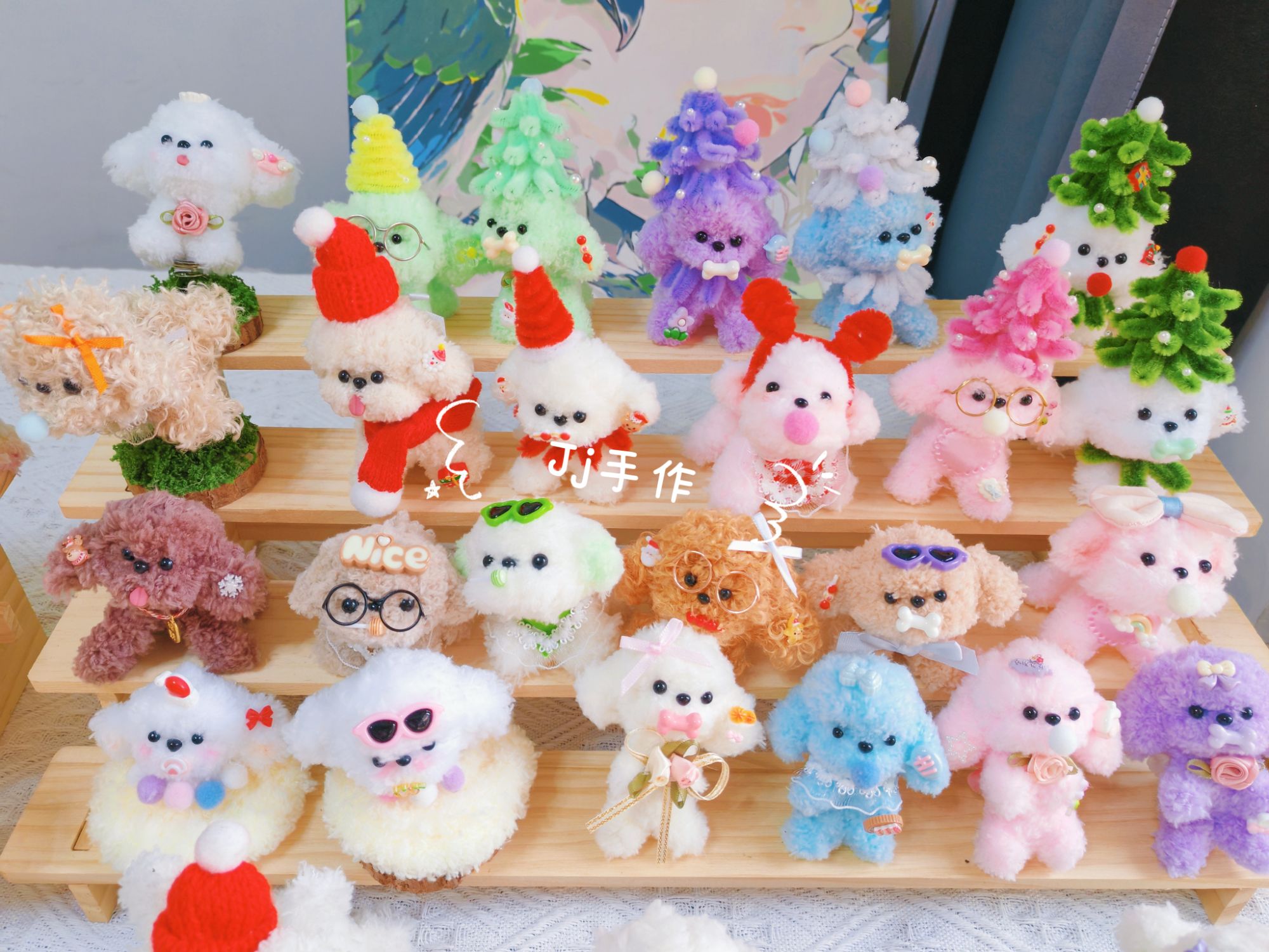 呆萌扭扭棒小狗  挂件  摆件  玩偶  各种精美款式礼物