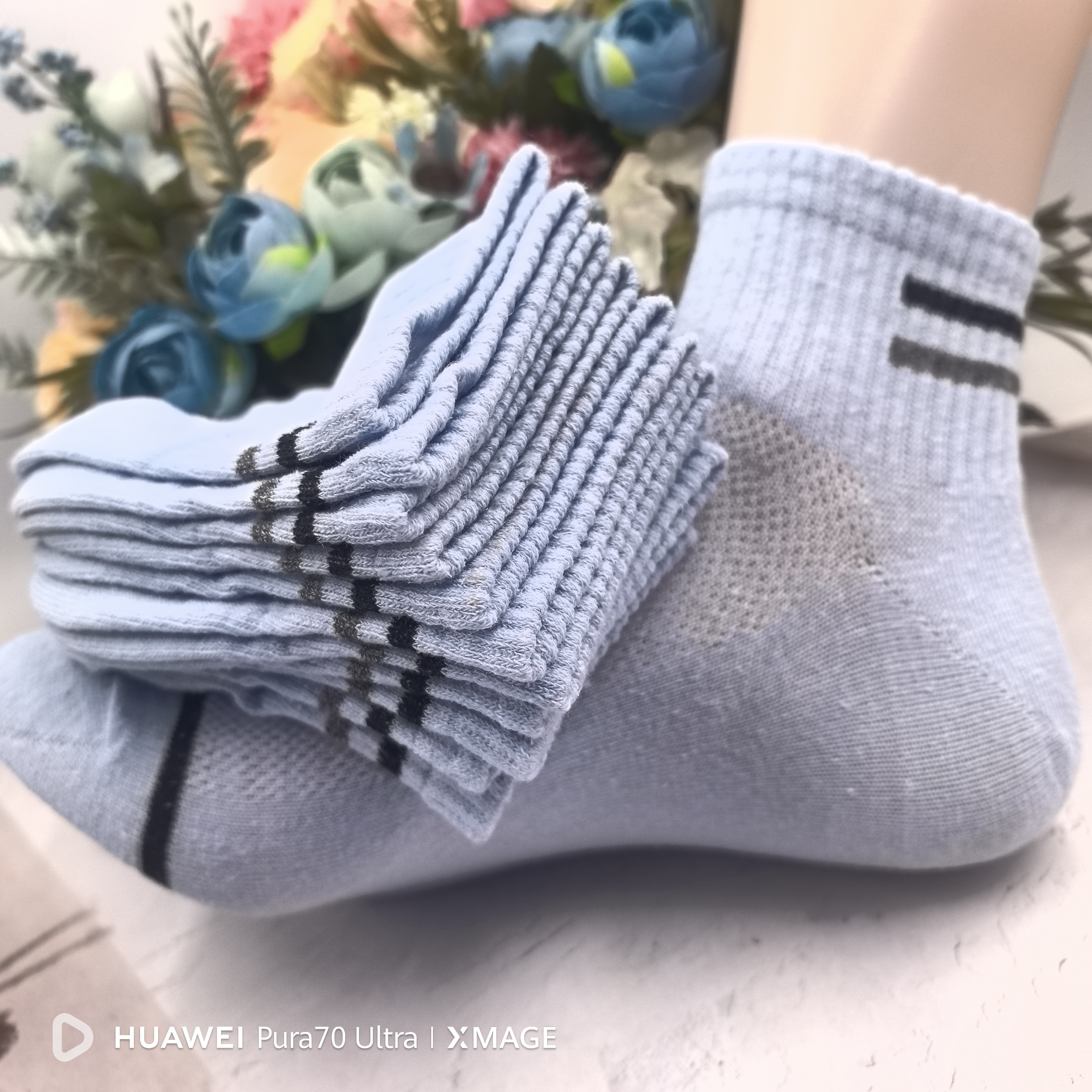 （8双42-44）男士夏季薄款透气防臭吸汗短袜网眼运动低帮纯棉短筒袜