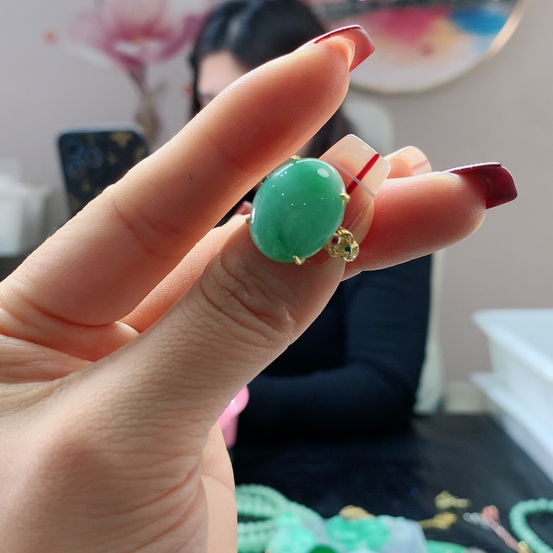 【闪购商品】翡翠戒指银S925镶嵌，